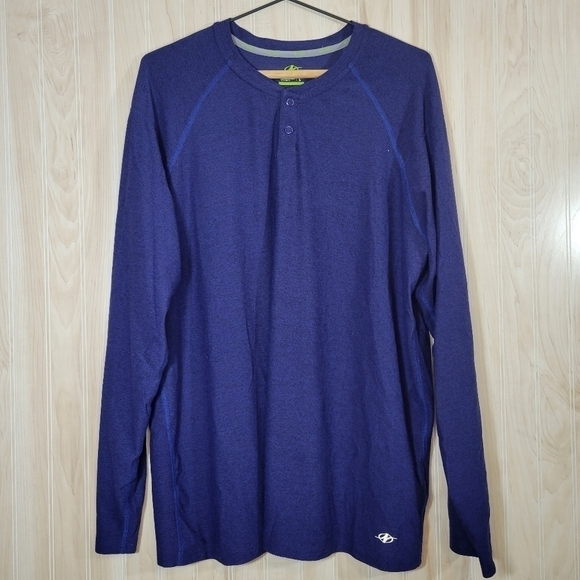 NordicTrack Men’s Long Sleeve Shirts - Blue & Purple, set of 2 - Picture 11 of 11